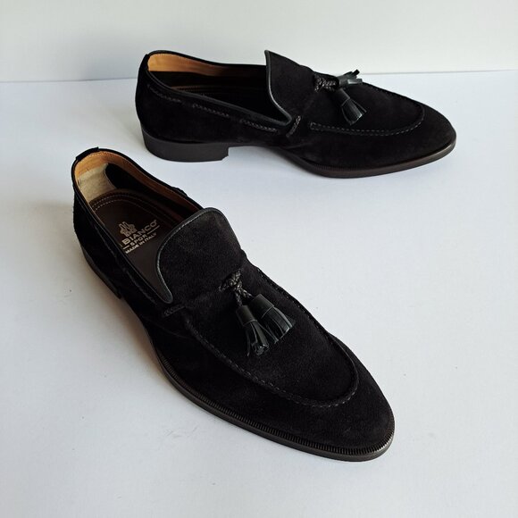 NEW Di Bianco Men\'s Black Suede Tassel Loafers Slip On Shoes Size 10.5 main image 9